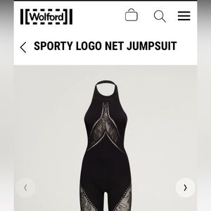 **Brand New w/Tags Wolford Sporty Logo Net Jumpsuit**